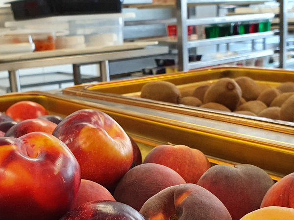Obst in Großküche, Immanuel Albertinen Kocht Obst in Großküche, Immanuel Albertinen Kocht